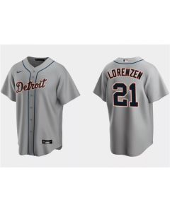 Men's Detroit Tigers #21 Michael Lorenzen Grey Cool Base Stitched Jersey
