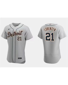 Men's Detroit Tigers #21 Michael Lorenzen Grey Flex Base Stitched Jersey