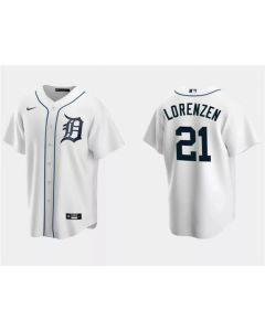 Men's Detroit Tigers #21 Michael Lorenzen White Cool Base Stitched Jersey