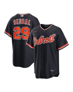 Men's Detroit Tigers #29 Tarik Skubal Cool Base Stitched Jersey (Style 2)