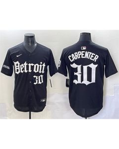 Men's Detroit Tigers #30 Kerry Carpenter Black "Motor Gothic Edition" Vapor Premier Limited Stitched Baseball Jersey