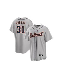 Men's Detroit Tigers #31 Riley Greene Gray Home Replica Jersey