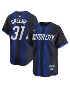 Men's Detroit Tigers #31 Riley Greene Navy 2024 City Connect Limited Jersey