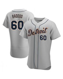 Men's Detroit Tigers #60 Akil Baddoo Gray Flex Base Stitched Jersey