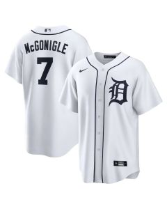Men's Detroit Tigers #7 Kevin McGonigle Nike White Home Replica Jersey (White)