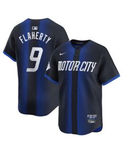 Men's Detroit Tigers #9 Jack Flaherty 2024 Navy City Connect Cool Base Limited Stitched Jersey (Navy)
