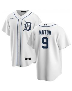 Men's Detroit Tigers #9 Nick Maton White Cool Base Stitched Jersey