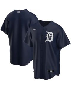 Men's Detroit Tigers Blank Navy Cool Base Stitched Jersey (Navy)