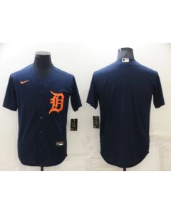 Men's Detroit Tigers Blank Navy Cool Base Stitched Jersey