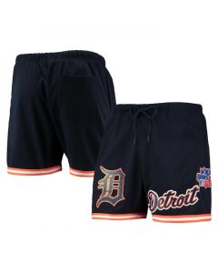 Men's Detroit Tigers Navy Team Logo Mesh Shorts