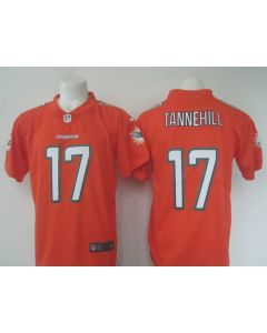 Men's Dolphins #17 Ryan Tannehill Orange Limited Rush Stitched NFL Jersey