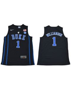 Men's Duke Blue Devils #1 Zion Williamson Black Basketball Elite Stitched NCAA Jersey
