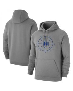 Men's Duke Blue Devils Grey Basketball Icon Club Fleece Pullover Hoodie