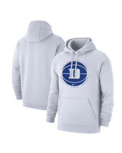 Men's Duke Blue Devils White Basketball Pullover Hoodie