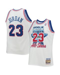 Men's Eastern Conference #23 Michael Jordan White Hardwood Classics 1992 NBA All-Star Game Authentic Jersey (White)