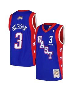Men's Eastern Conference #3 Allen Iverson Royal Hardwood Classics 2004 NBA All-Star Game Swingman Throwback Jersey