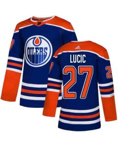Men's Edmonton Oilers #27 Milan Lucic Royal Blue Stitched NHL Jersey