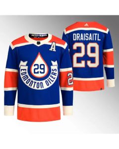 Men's Edmonton Oilers #29 Leon Draisaitl 2023 Royal Heritage Classic Primegreen Stitched Jersey