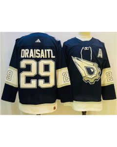 Men's Edmonton Oilers #29 Leon Draisaitl Navy/White Stitched Jersey