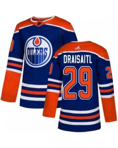 Men's Edmonton Oilers #29 Leon Draisaitl Royal Blue Stitched NHL Jersey