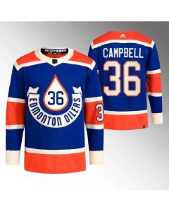 Men's Edmonton Oilers #36 Jack Campbell 2023 Royal Heritage Classic Primegreen Stitched Jersey