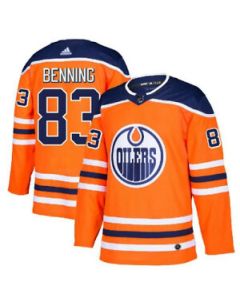 Men's Edmonton Oilers #83 Matt Benning Orange Stitched NHL Jersey