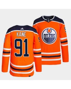 Men's Edmonton Oilers #91 Evander Kane Orange Stitched Jersey