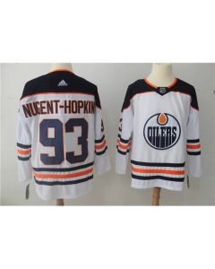 Men's Edmonton Oilers #93 Ryan Nugent-Hopkins White Stitched NHL Jersey