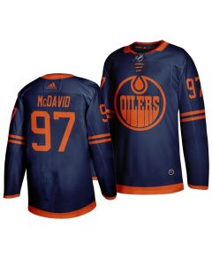 Men's Edmonton Oilers #97 Connor McDavid 2019 Navy Stitched NHL Jersey