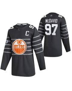 Men's Edmonton Oilers #97 Connor McDavid 2020 Grey All Star Stitched NHL Jersey