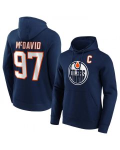 Men's Edmonton Oilers #97 Connor McDavid Navy Pullover Hoodie