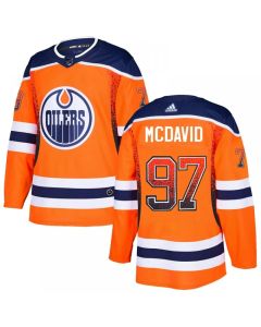 Men's Edmonton Oilers #97 Connor McDavid Orange Drift Fashion Stitched NHL Jersey