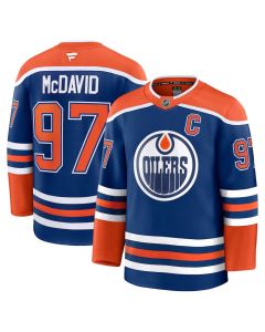 Men's Edmonton Oilers #97 Connor McDavid Royal Home Premium Jersey