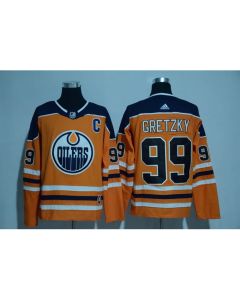 Men's Edmonton Oilers #99 Wayne Gretzky Orange Stitched NHL Jersey