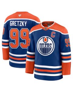 Men's Edmonton Oilers #99 Wayne Gretzky Royal Home Premium Jersey