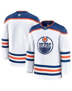 Men's Edmonton Oilers Blank White 2024-25 Away Stitched Hockey Jersey