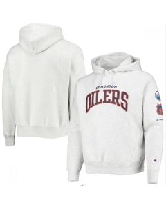Men's Edmonton Oilers Champion Gray O&B Capsule II Pullover Hoodie