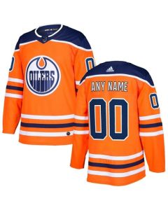 Men's Edmonton Oilers Personalized Authentic Orange Home Stitched NHL Jersey