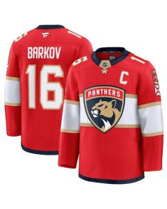 Men's Florida Panthers #16 Aleksander Barkov Red 2024-25 Home Stitched Hockey Jersey