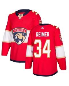 Men's Florida Panthers #34 James Reimer Red Stitched NHL Jersey