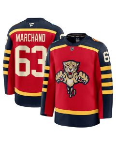Men's Florida Panthers #63 Brad Marchand Red NHL 2026 Winter Classic Premium Jersey