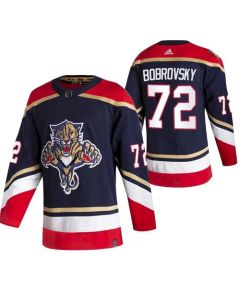Men's Florida Panthers #72 Sergei Bobrovsky Black 2020-21 Reverse Retro Stitched Jersey