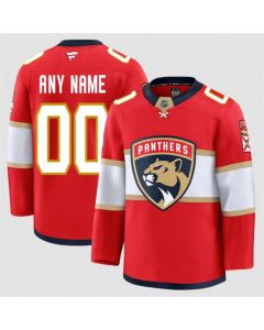 Men's Florida Panthers Active Player Custom Red 2024-25 Home Stitched Hockey Jersey