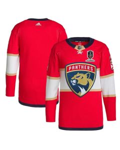 Men's Florida Panthers Blank Red Home 2024 Stanley Cup Champions Stitched Jersey