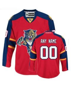 Men's Florida Panthers Custom Red Home Stitched Hockey Jersey