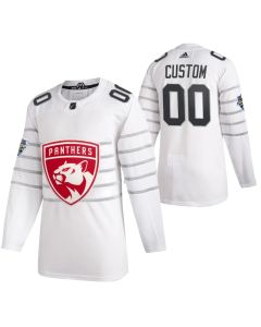 Men's Florida Panthers Personalized White All Star Stitched NHL Jersey