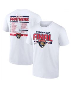 Men's Florida Panthers White 2023 Stanley Cup Final Roster T-Shirt