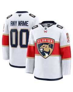 Men's Florida Panthers White Home Premium Custom Jersey