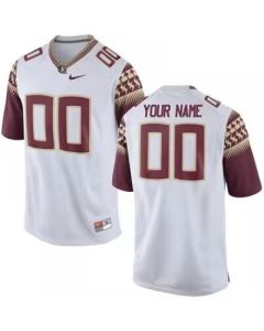 Men's Florida State Seminoles ACTIVE PLAYER Custom White Stitched Jersey (White)