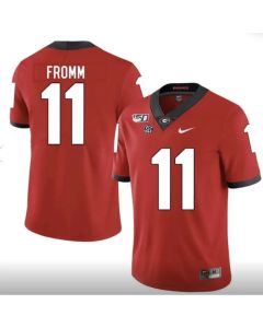 Men's Georgia Bulldogs #11 Jake Fromm Red 150th Season Stitched NCAA Jersey
